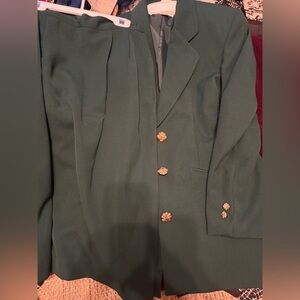 Vanessa Leigh Green Blazer with Gold Details